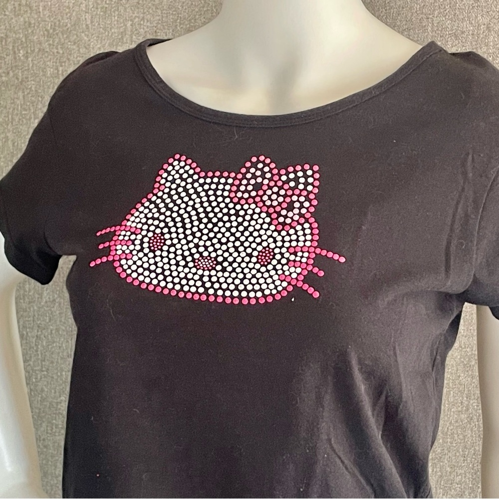 RARE Hello Kitty Pointillism Ben-Day Comic Book Dots Style Tee T-Shirt Ladies M